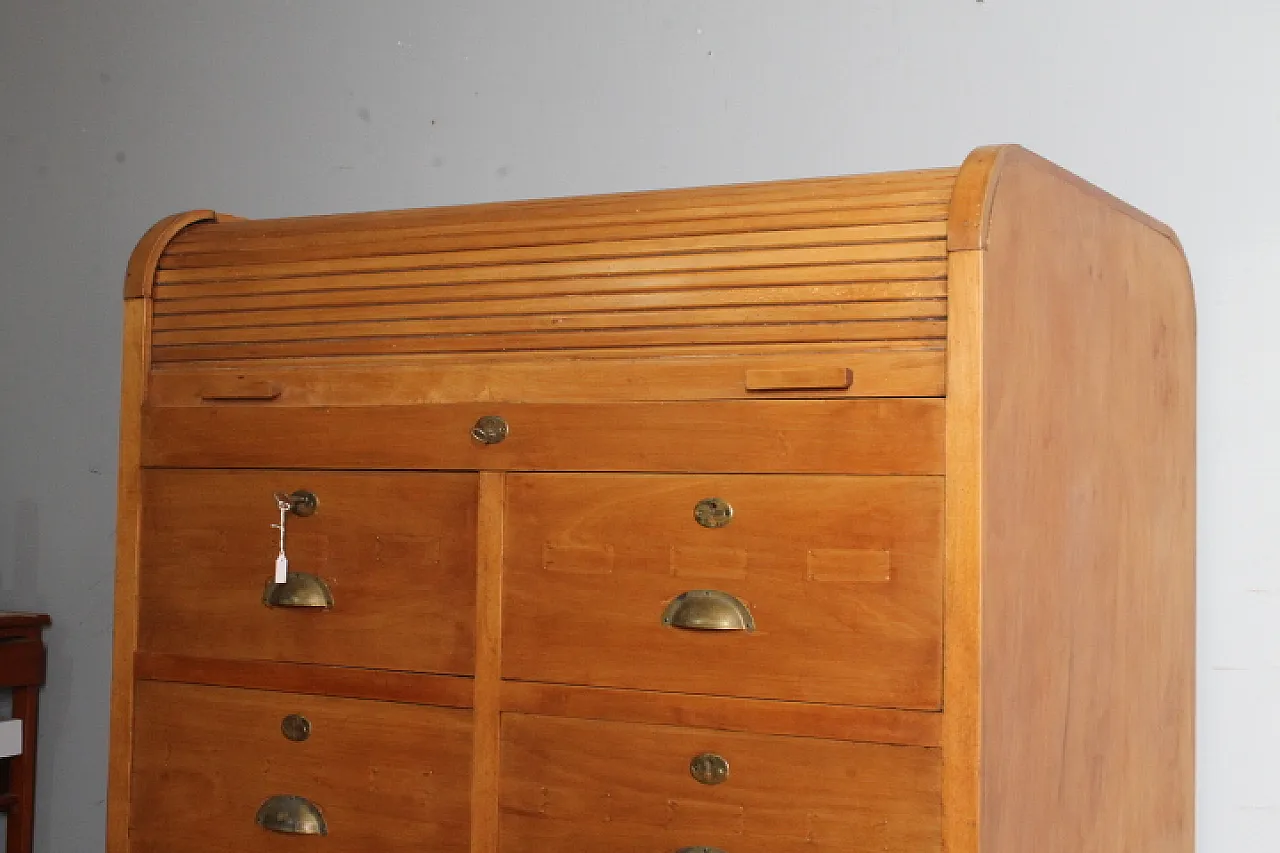 Mobile Field A Serrandina beech 8 drawers, 50s 8