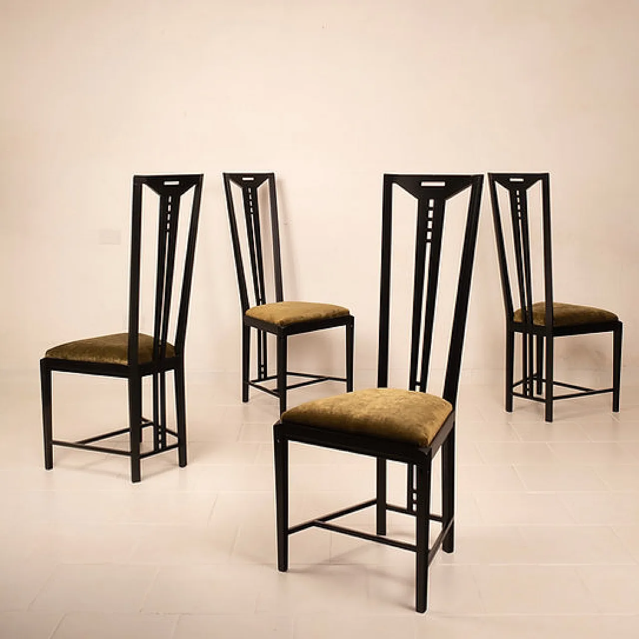 4 Gallery Chairs by U. Asnago and A. Pozzi for Giorgetti, 1970s 3