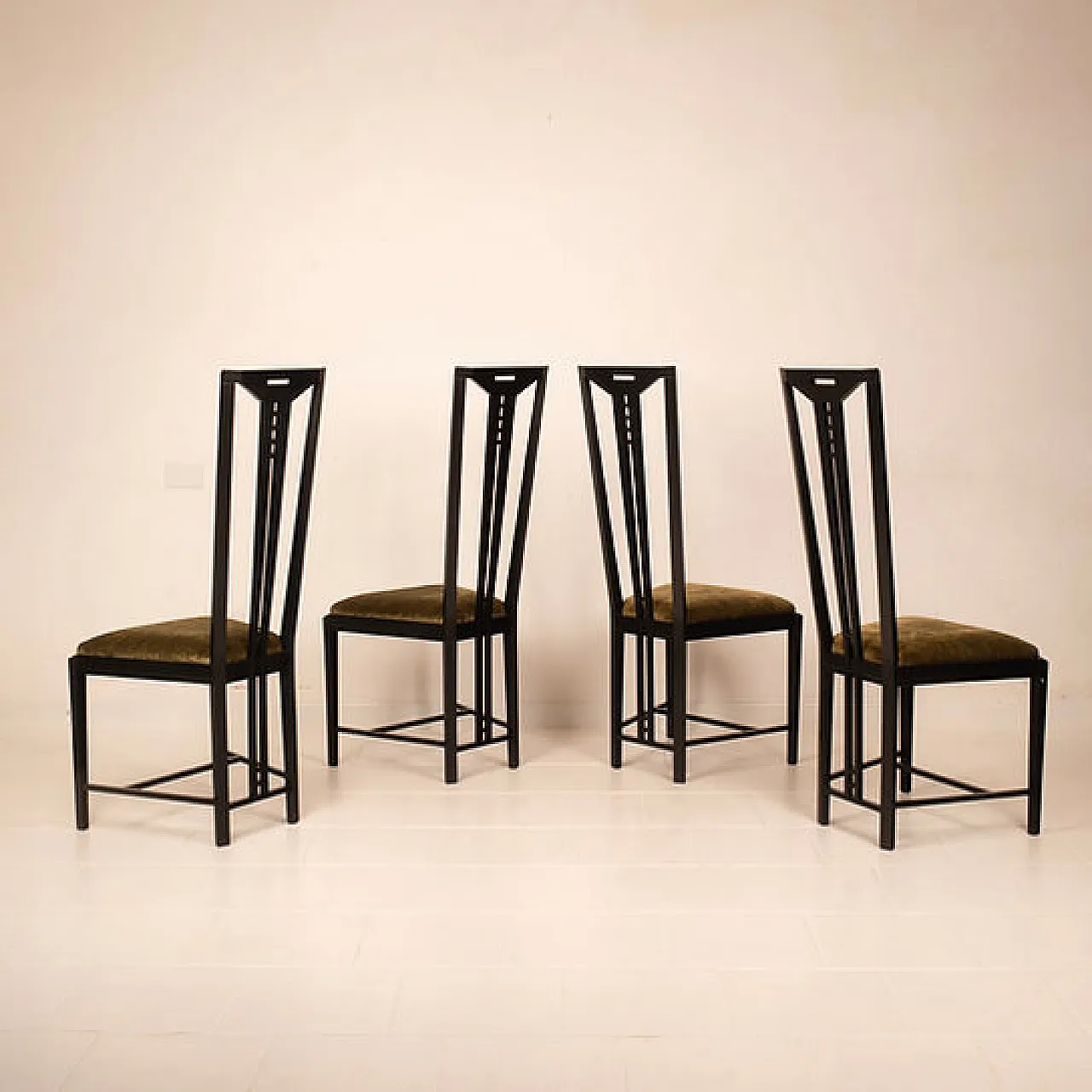 4 Gallery Chairs by U. Asnago and A. Pozzi for Giorgetti, 1970s 4