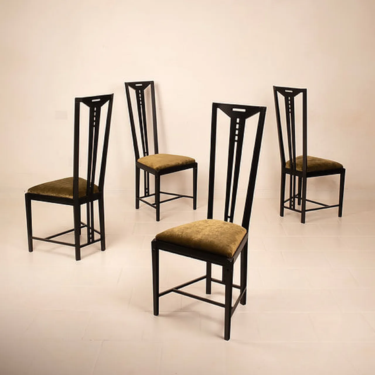 4 Gallery Chairs by U. Asnago and A. Pozzi for Giorgetti, 1970s 9