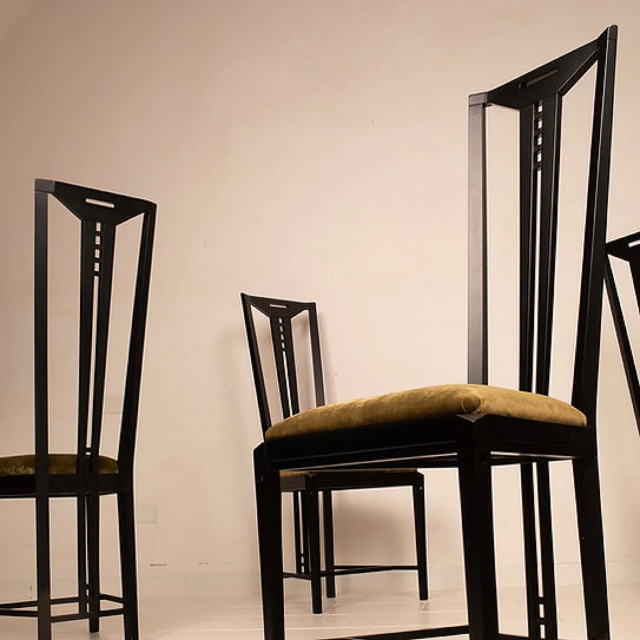 4 Gallery Chairs by U. Asnago and A. Pozzi for Giorgetti, 1970s 13