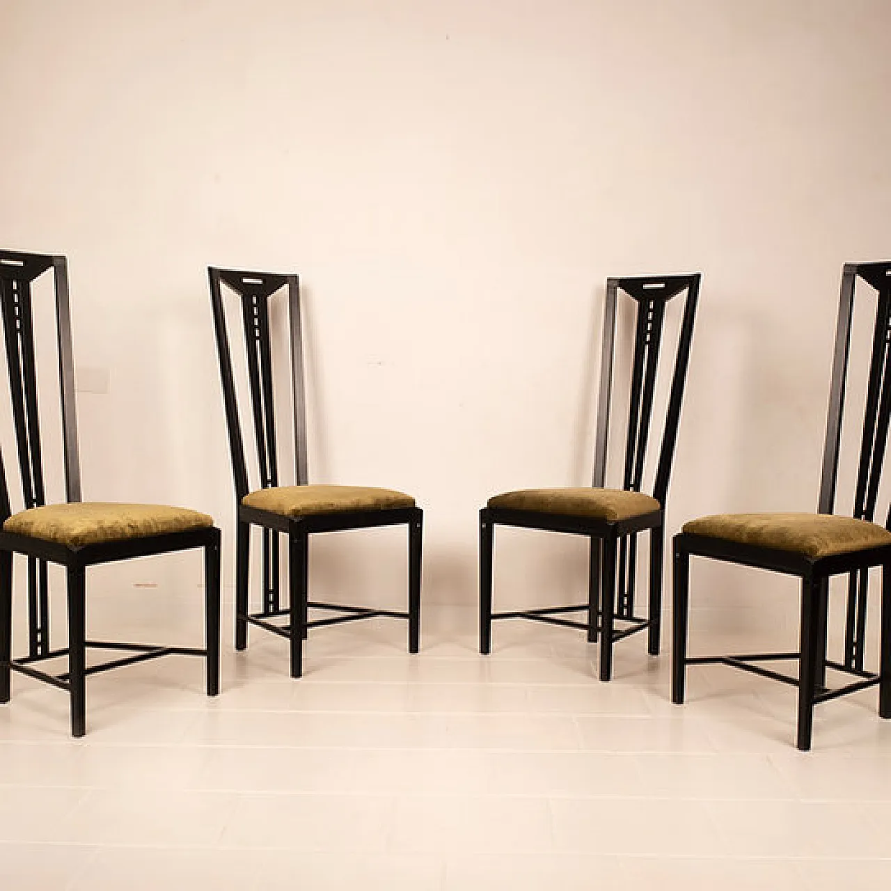 4 Gallery Chairs by U. Asnago and A. Pozzi for Giorgetti, 1970s 14