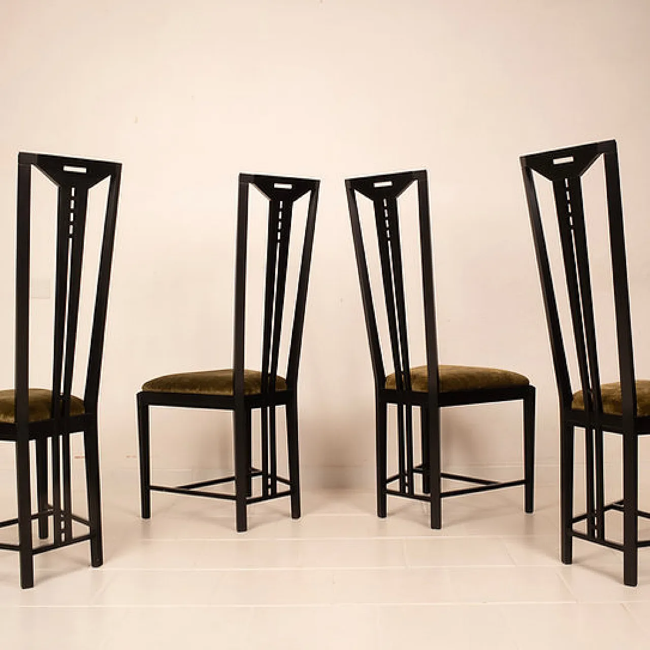 4 Gallery Chairs by U. Asnago and A. Pozzi for Giorgetti, 1970s 15