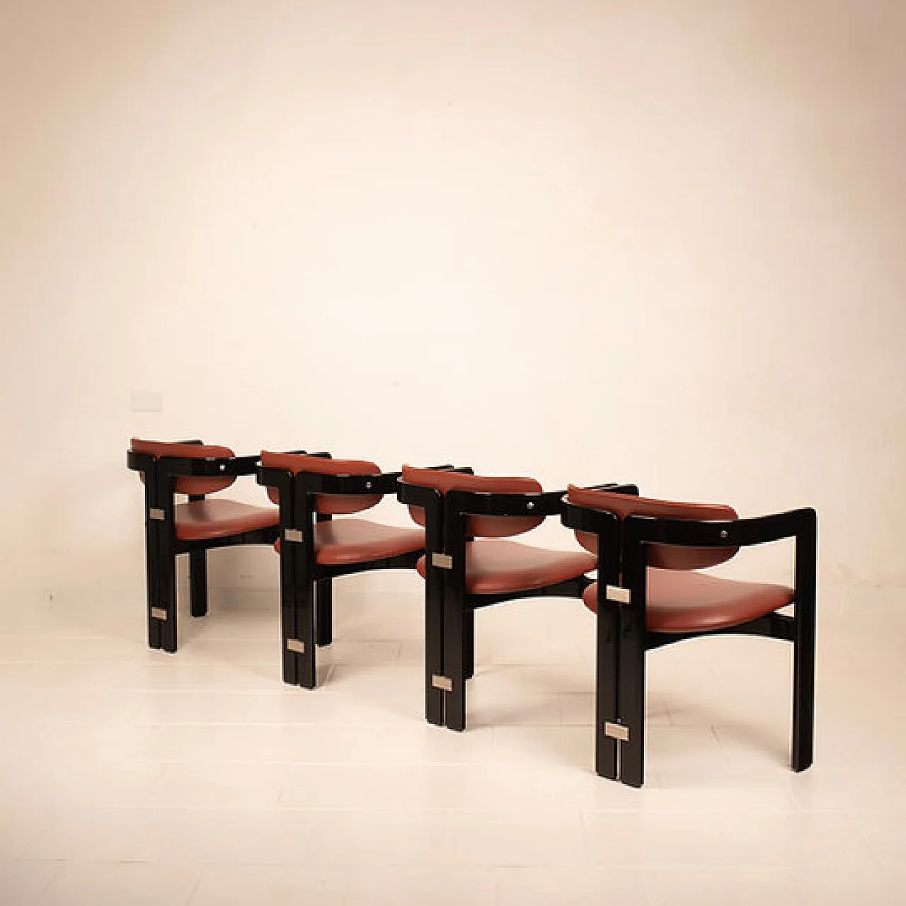 4 Pamplona chairs by Augusto Savini for Pozzi, 1960s 1