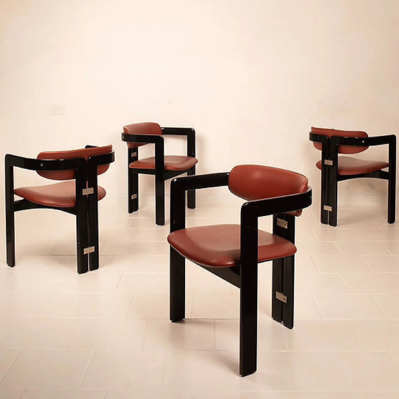 4 Pamplona chairs by Augusto Savini for Pozzi, 1960s 2