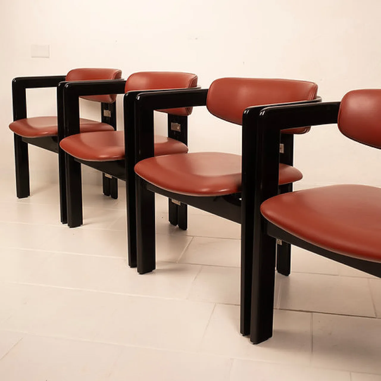 4 Pamplona chairs by Augusto Savini for Pozzi, 1960s 3