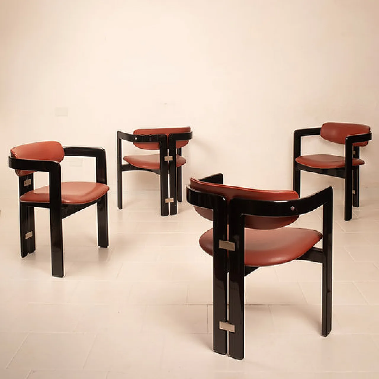 4 Pamplona chairs by Augusto Savini for Pozzi, 1960s 4