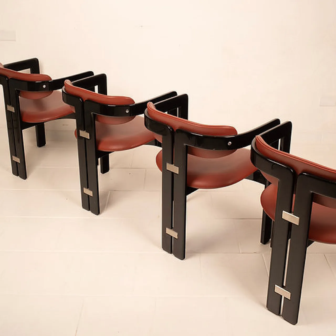 4 Pamplona chairs by Augusto Savini for Pozzi, 1960s 5