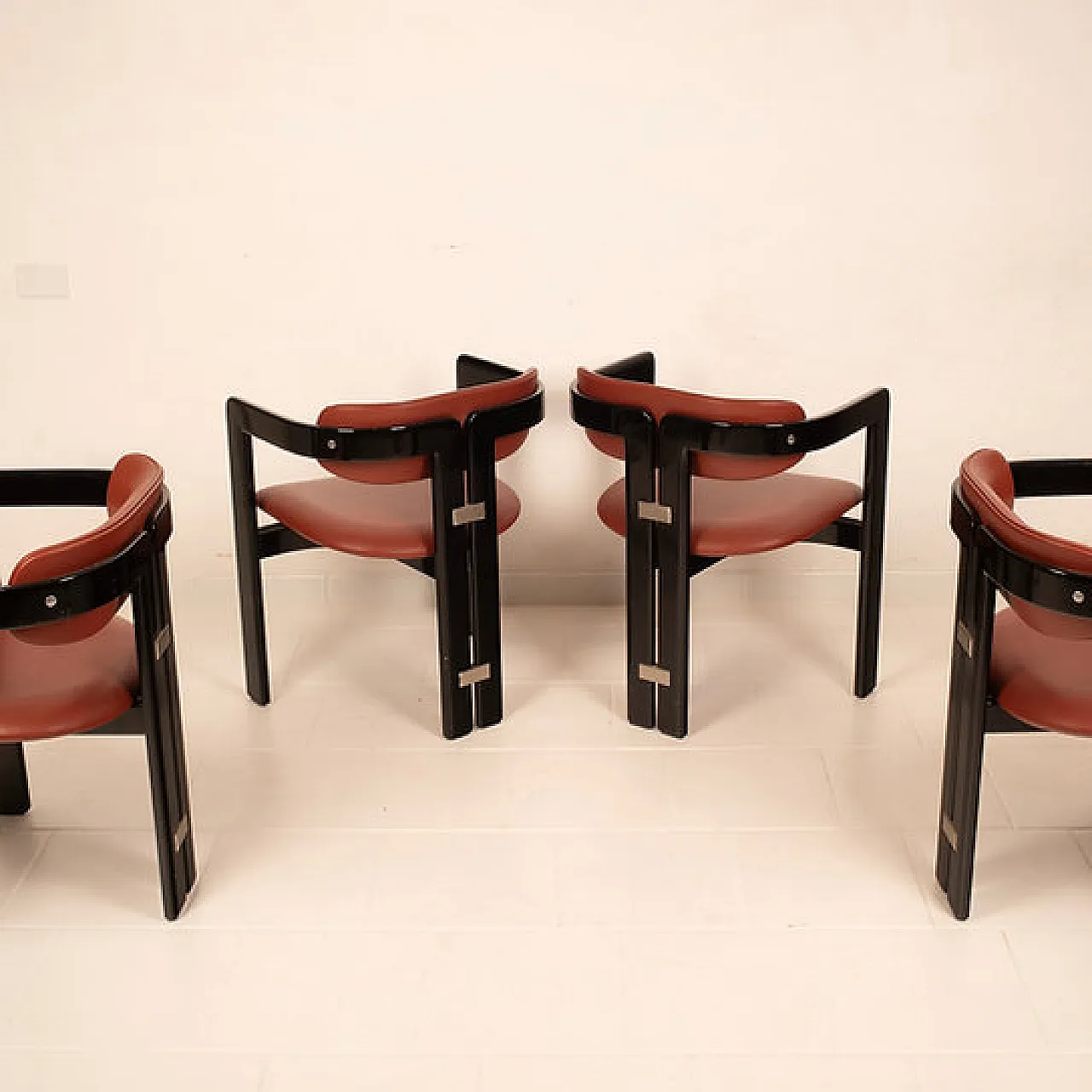 4 Pamplona chairs by Augusto Savini for Pozzi, 1960s 10