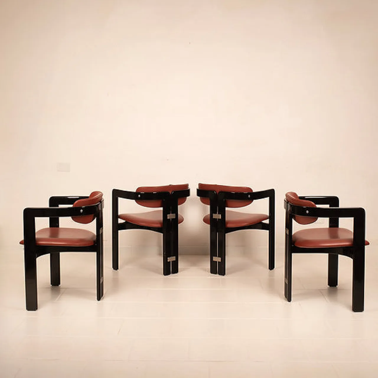 4 Pamplona chairs by Augusto Savini for Pozzi, 1960s 12