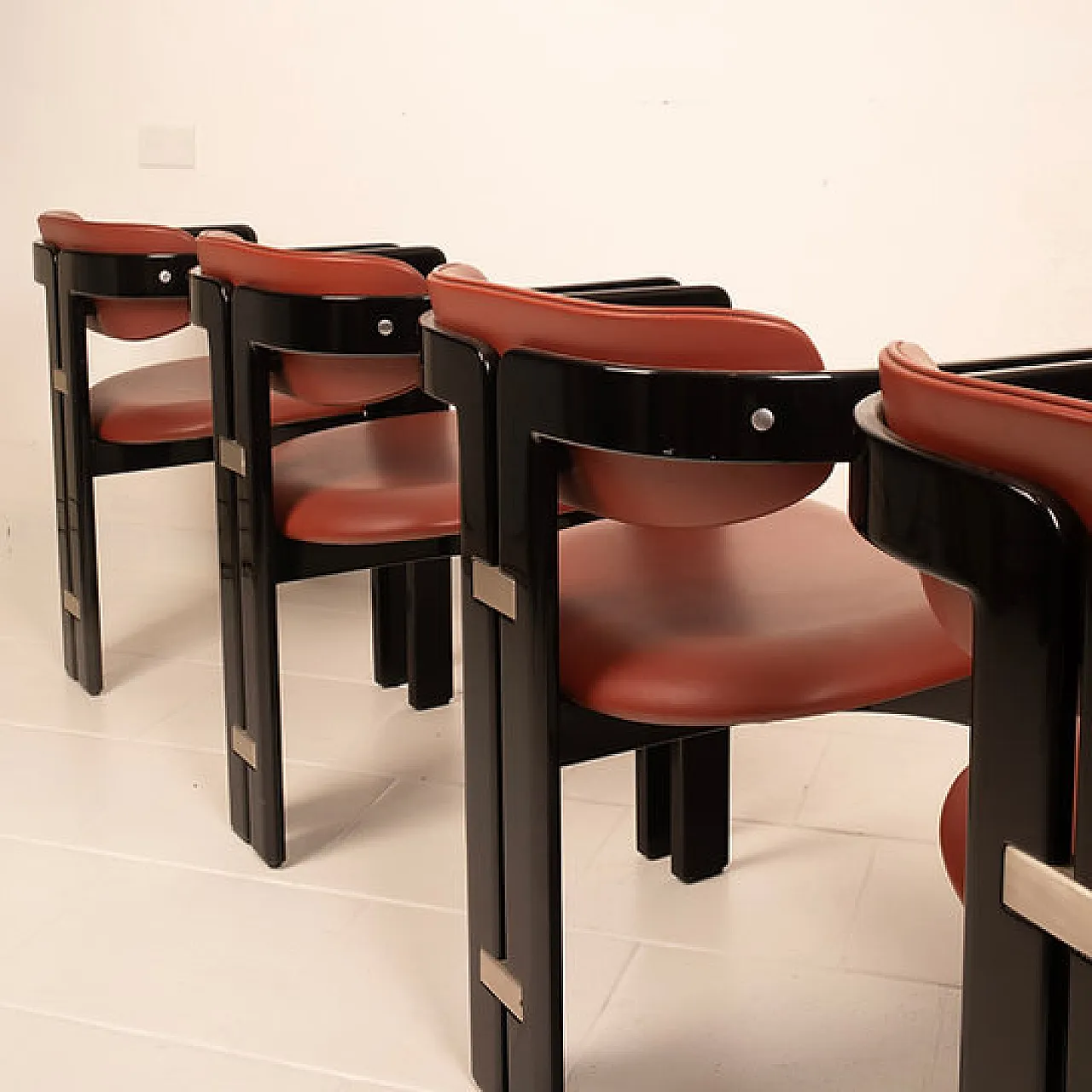 4 Pamplona chairs by Augusto Savini for Pozzi, 1960s 13