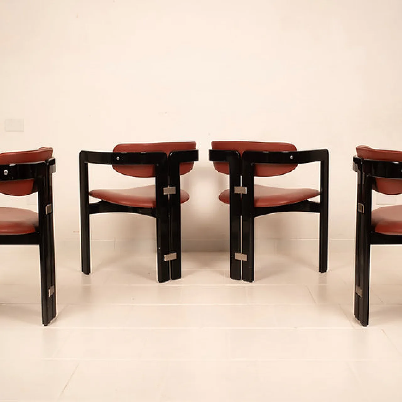 4 Pamplona chairs by Augusto Savini for Pozzi, 1960s 14