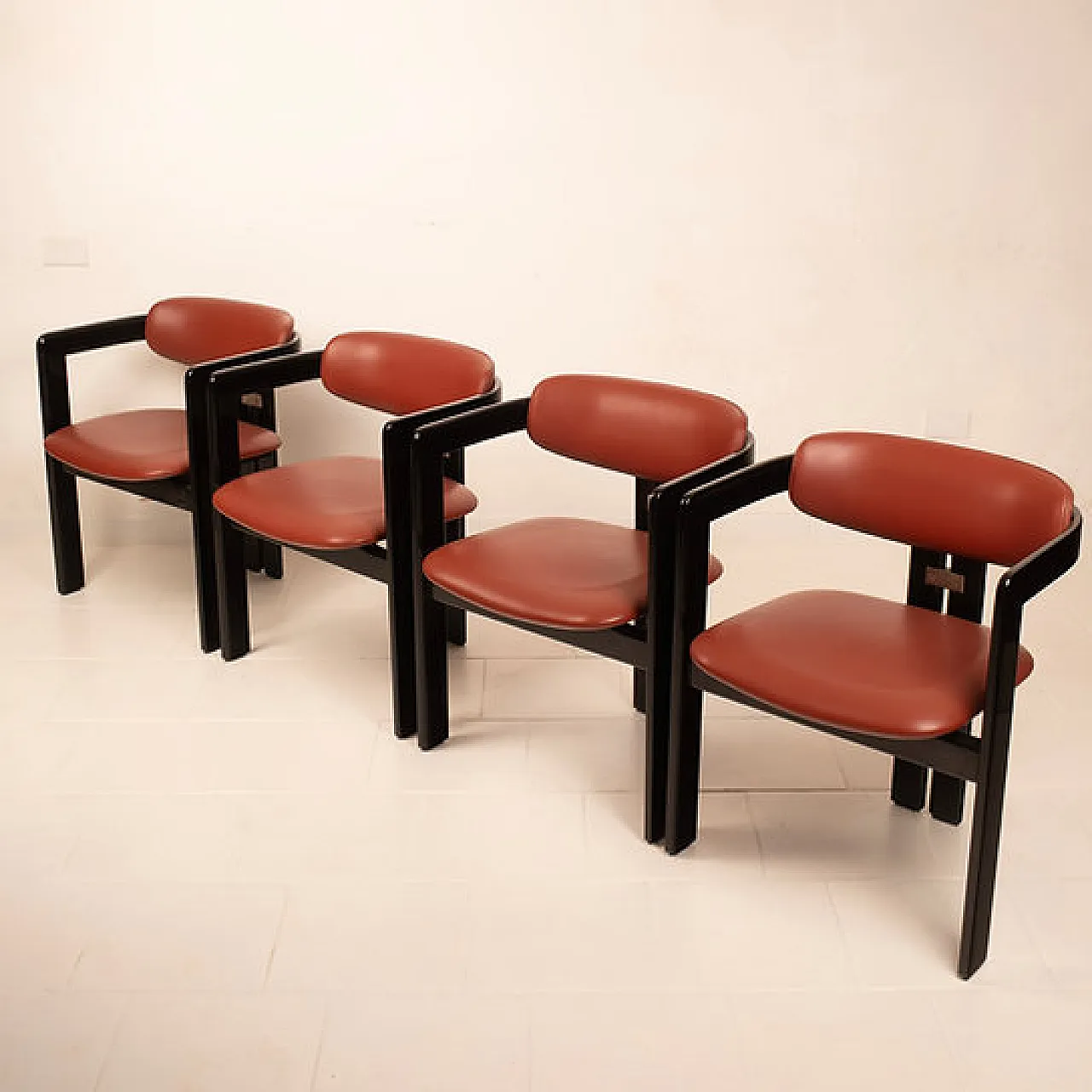 4 Pamplona chairs by Augusto Savini for Pozzi, 1960s 15