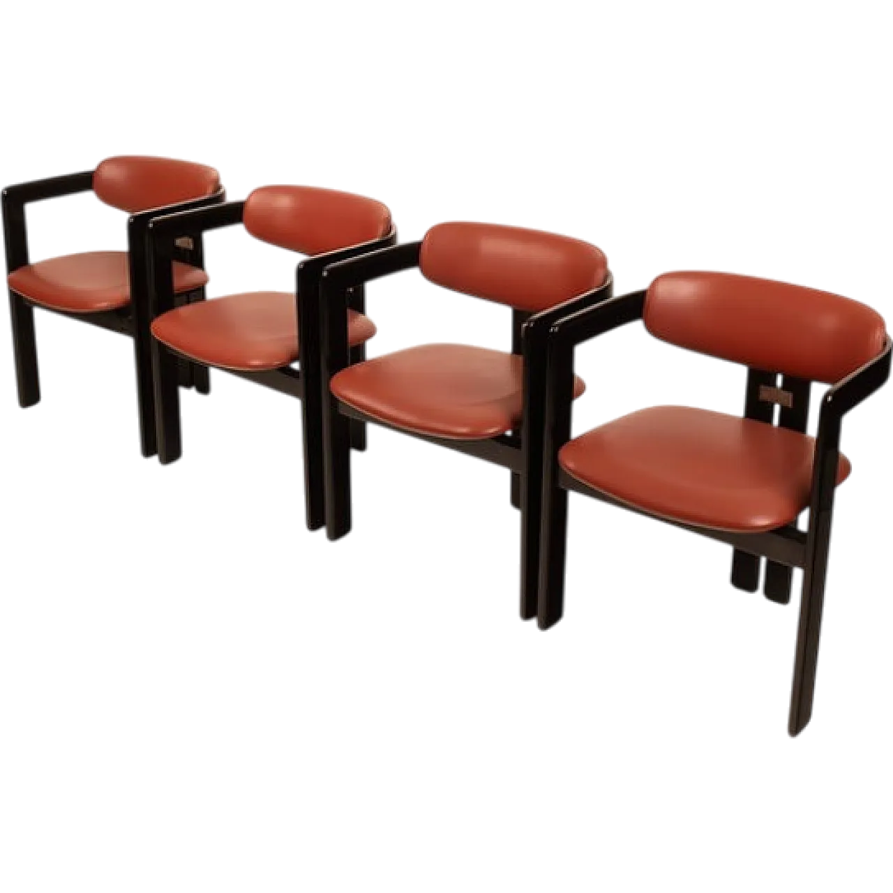 4 Pamplona chairs by Augusto Savini for Pozzi, 1960s 16