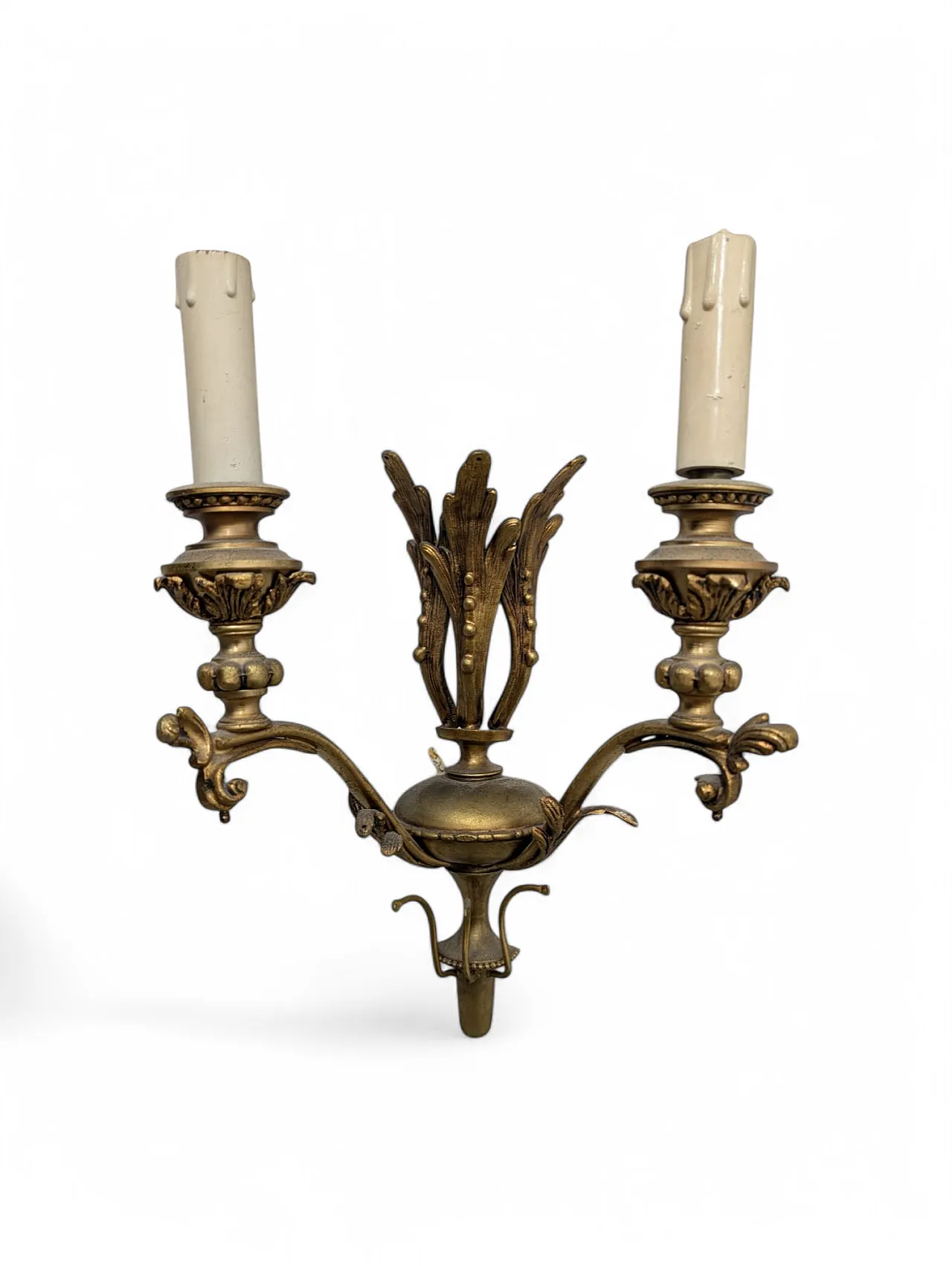 4 applique 2 golden bronze lights in Rococo style, 19th century 4