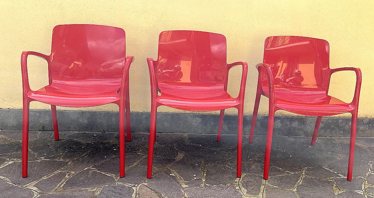 3 Tiffany chairs by Marcello Ziliani for Casprini, 2000s 1