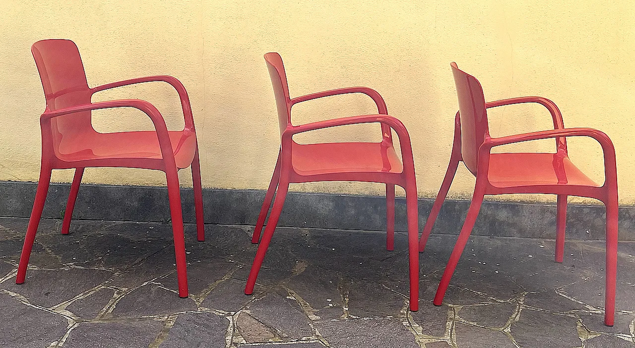 3 Tiffany chairs by Marcello Ziliani for Casprini, 2000s 2