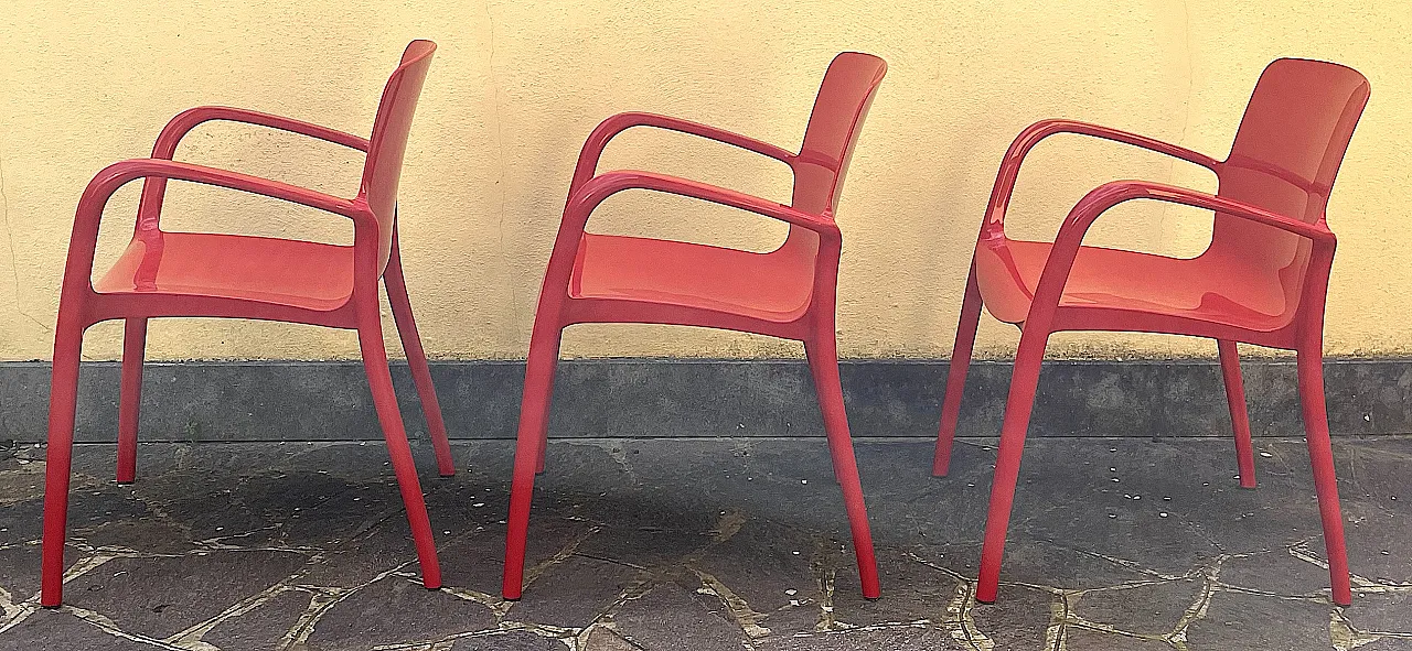 3 Tiffany chairs by Marcello Ziliani for Casprini, 2000s 4