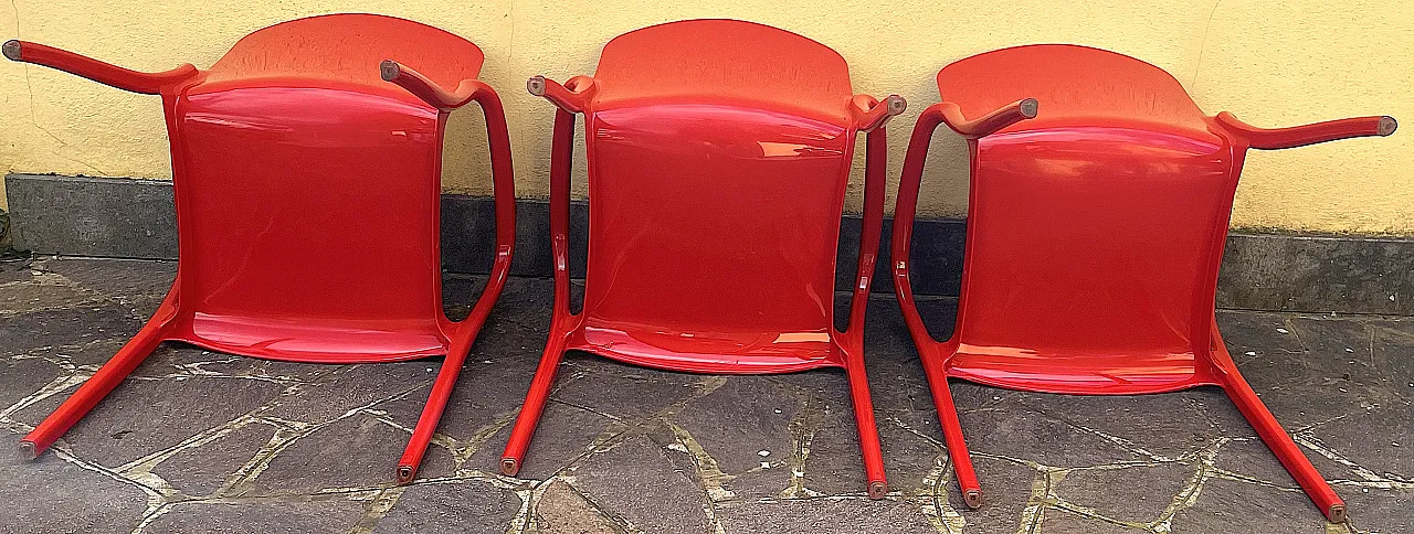 3 Tiffany chairs by Marcello Ziliani for Casprini, 2000s 5