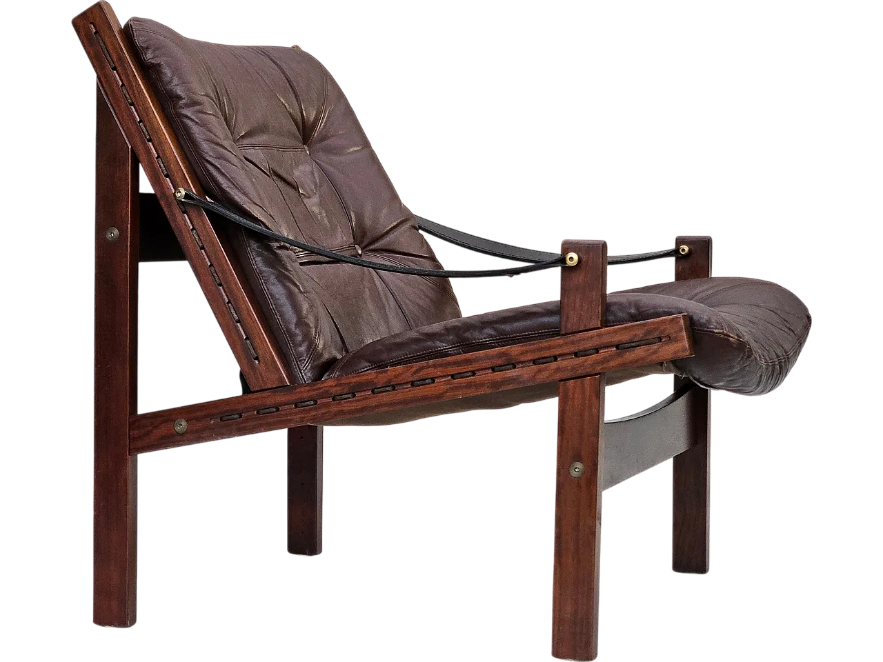 Norwegian chair by Torbjørn Afdal, "Hunter" leather, 70s 21