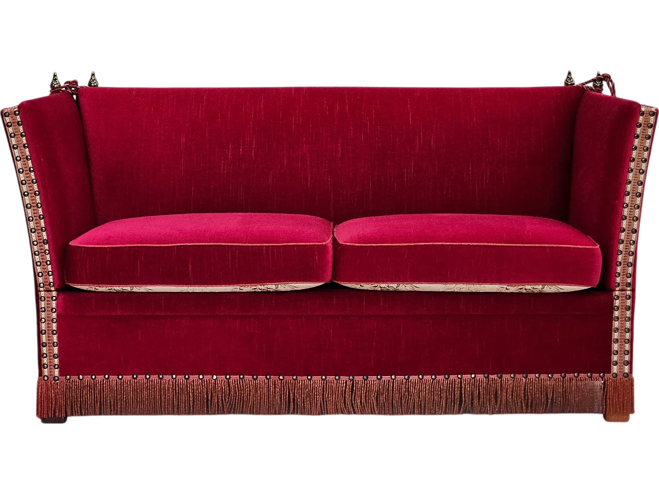 Danish "Spanish" sofa velour, 1970s, 21