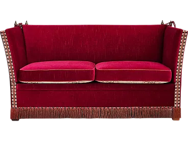 Danish Spanish sofa velour, 1970s,