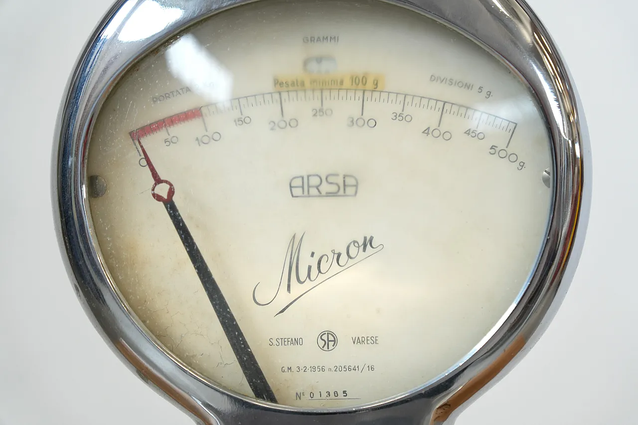 Arsa Micron chromed scale, ma in Italy in the 1960s 8