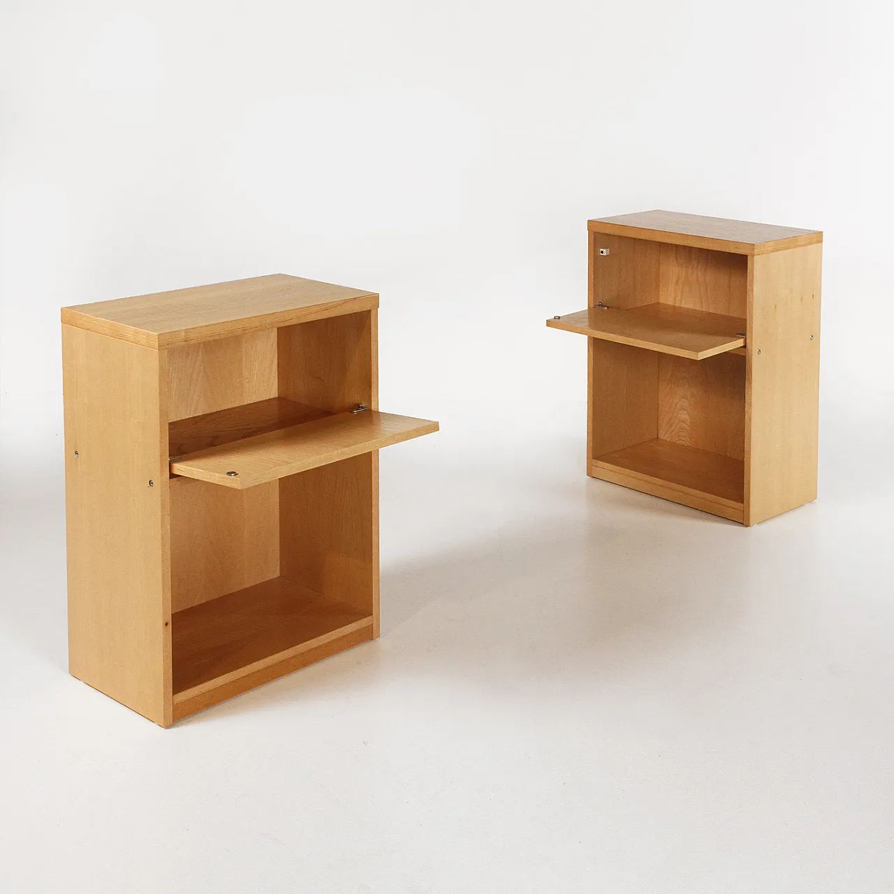 Pair of ash bedside tables, 1970s 1