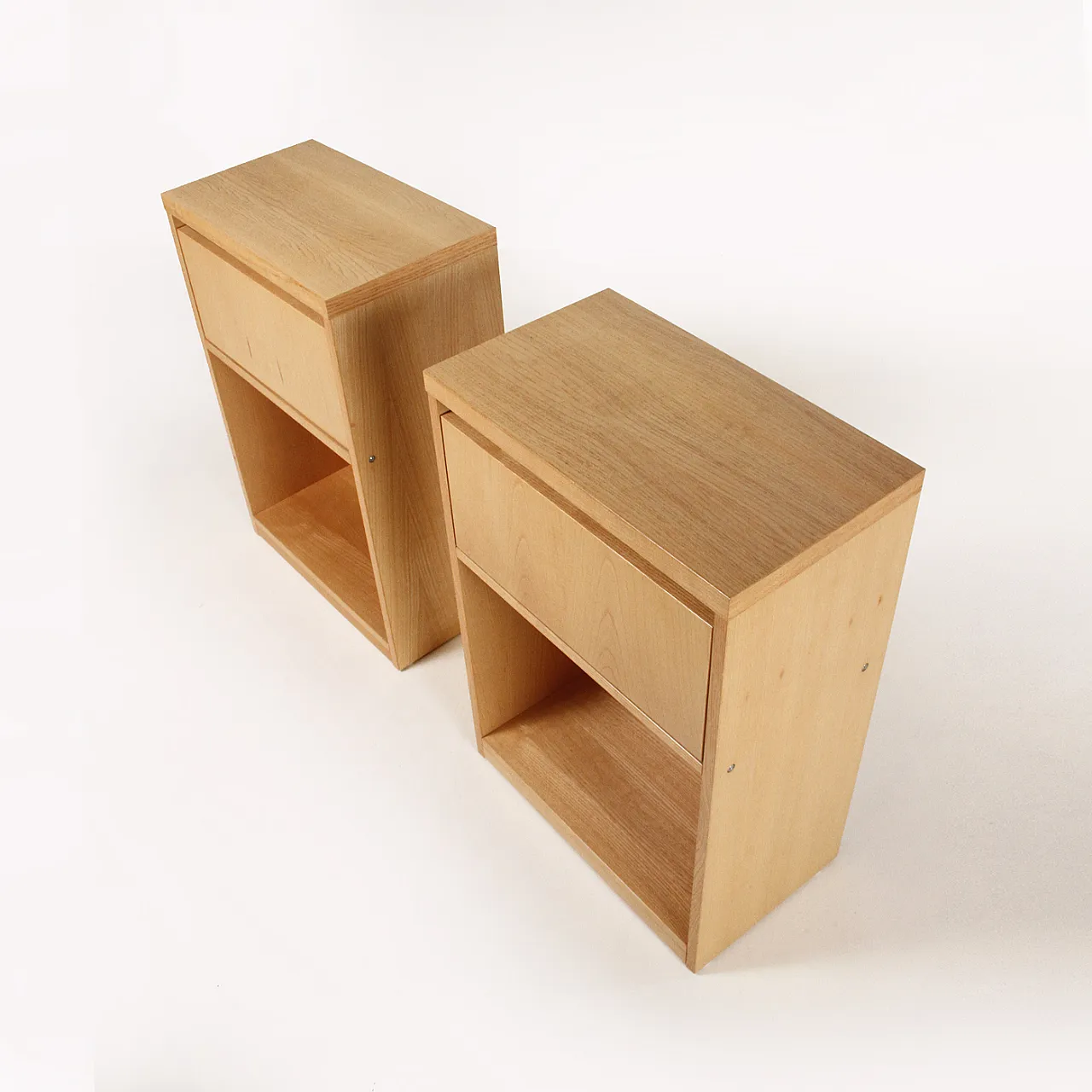 Pair of ash bedside tables, 1970s 4