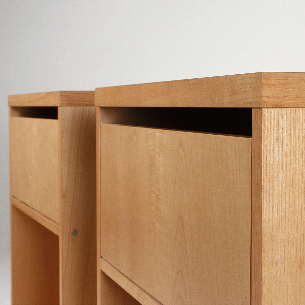 Pair of ash bedside tables, 1970s 5