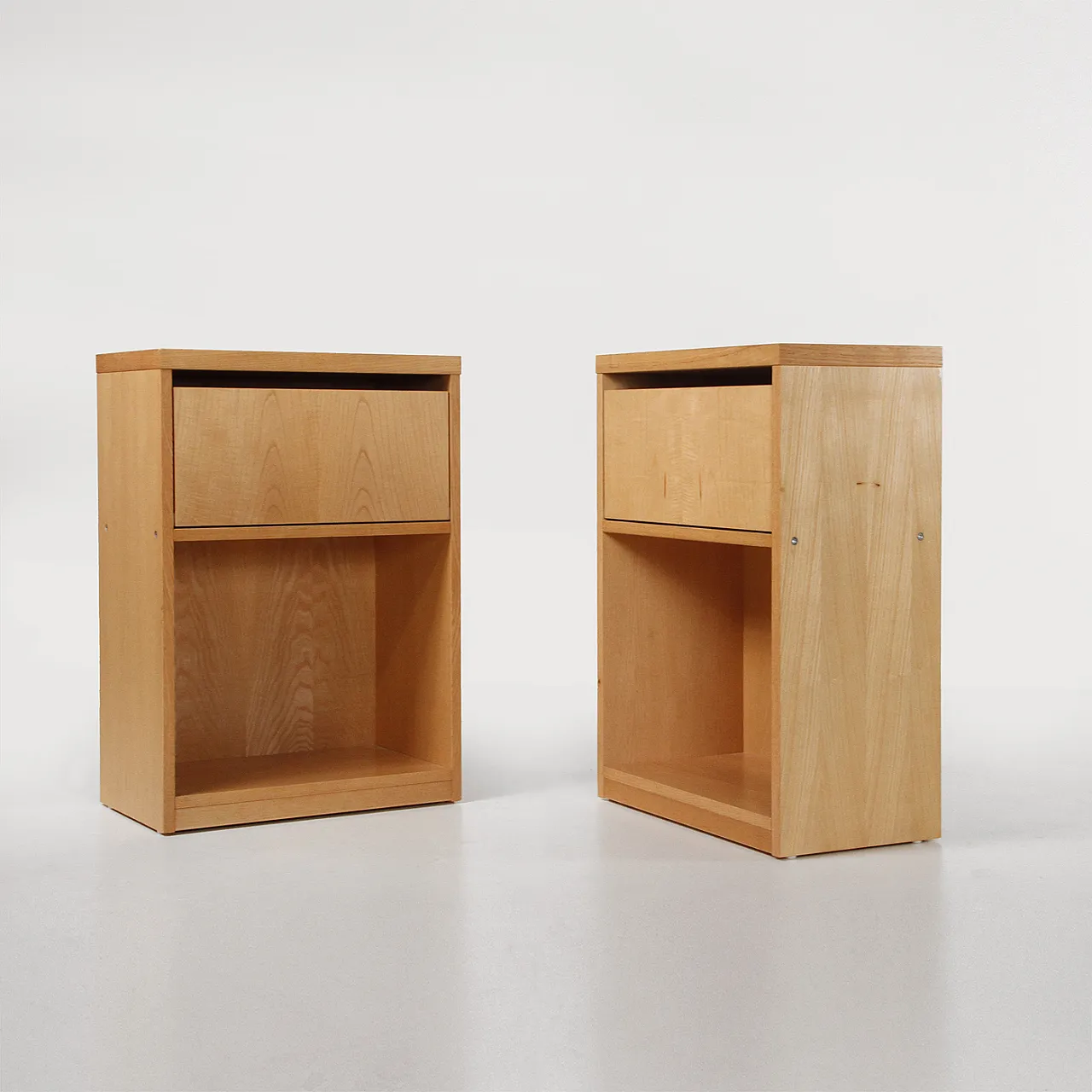 Pair of ash bedside tables, 1970s 7