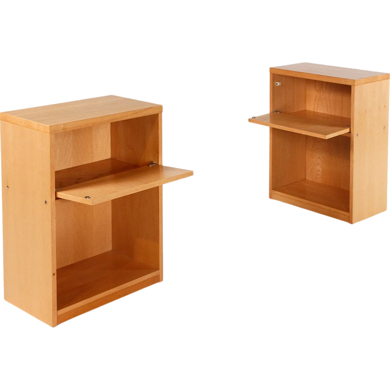 Pair of ash bedside tables, 1970s 8