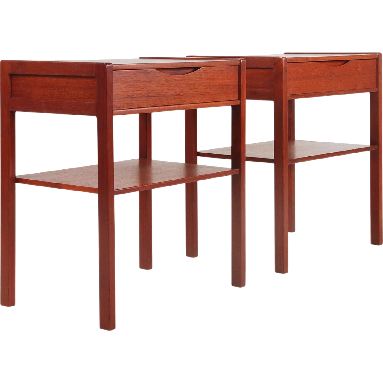 Pair of teak bedside tables, 1960s 10