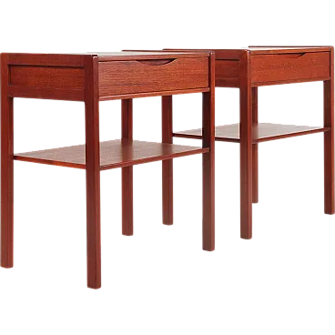 Pair of teak bedside tables, 1960s