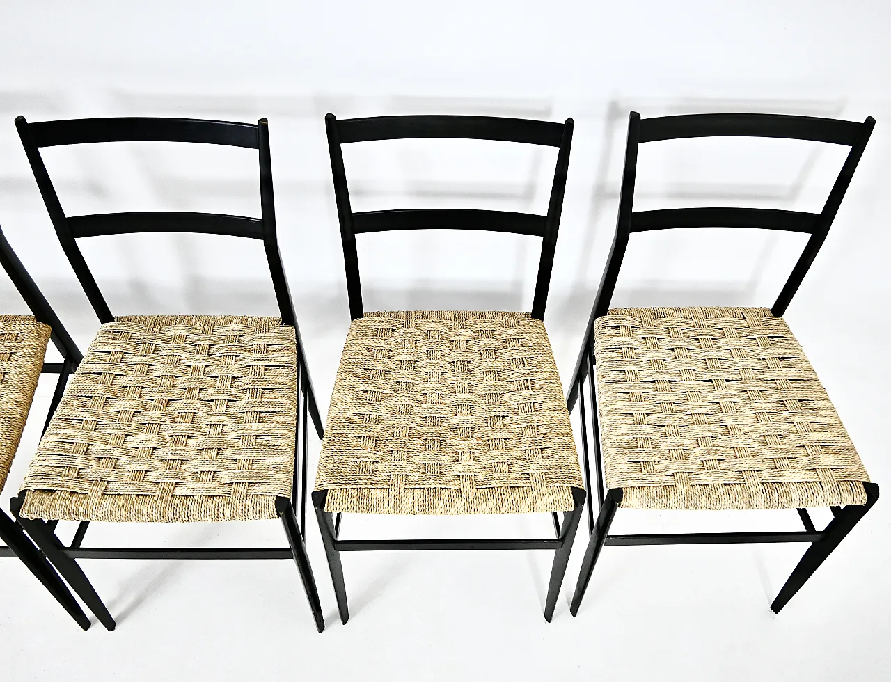 6 "Superleggera" Chairs by Gio Ponti for Cassina, 1950s 9