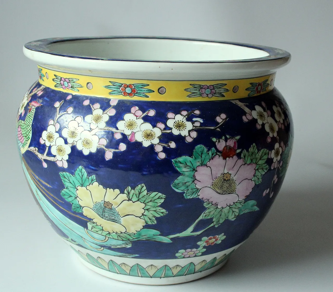 Asian ceramic planter, 70s 3