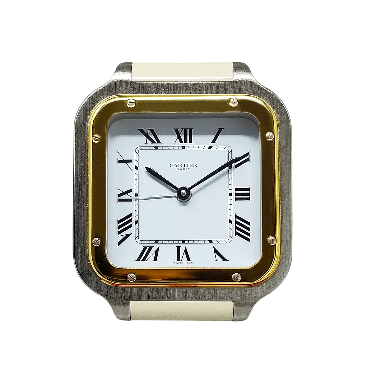 Cartier Santos Alarm Clock Penduclette, Swiss, 1980s 1