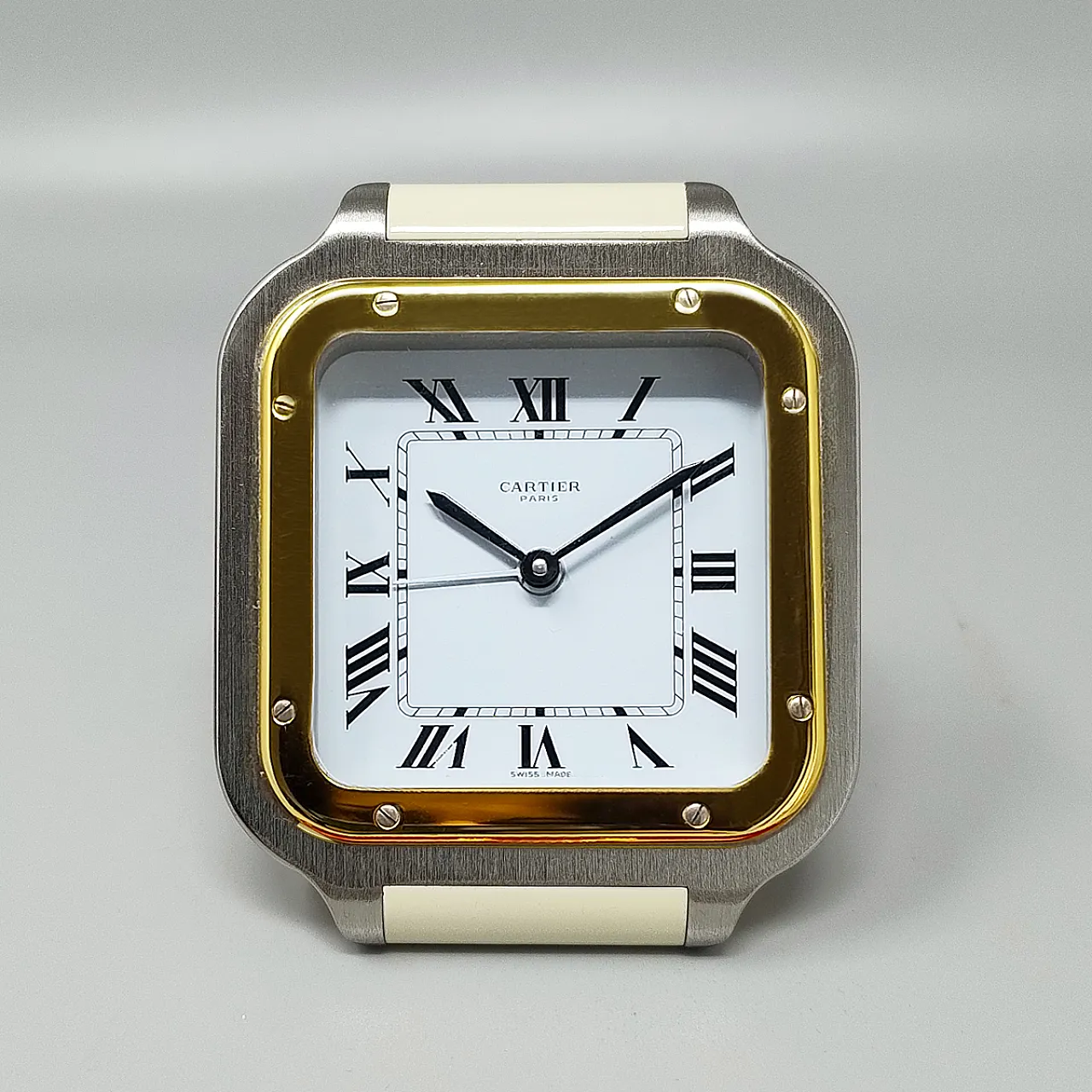 Cartier Santos Alarm Clock Penduclette, Swiss, 1980s 2