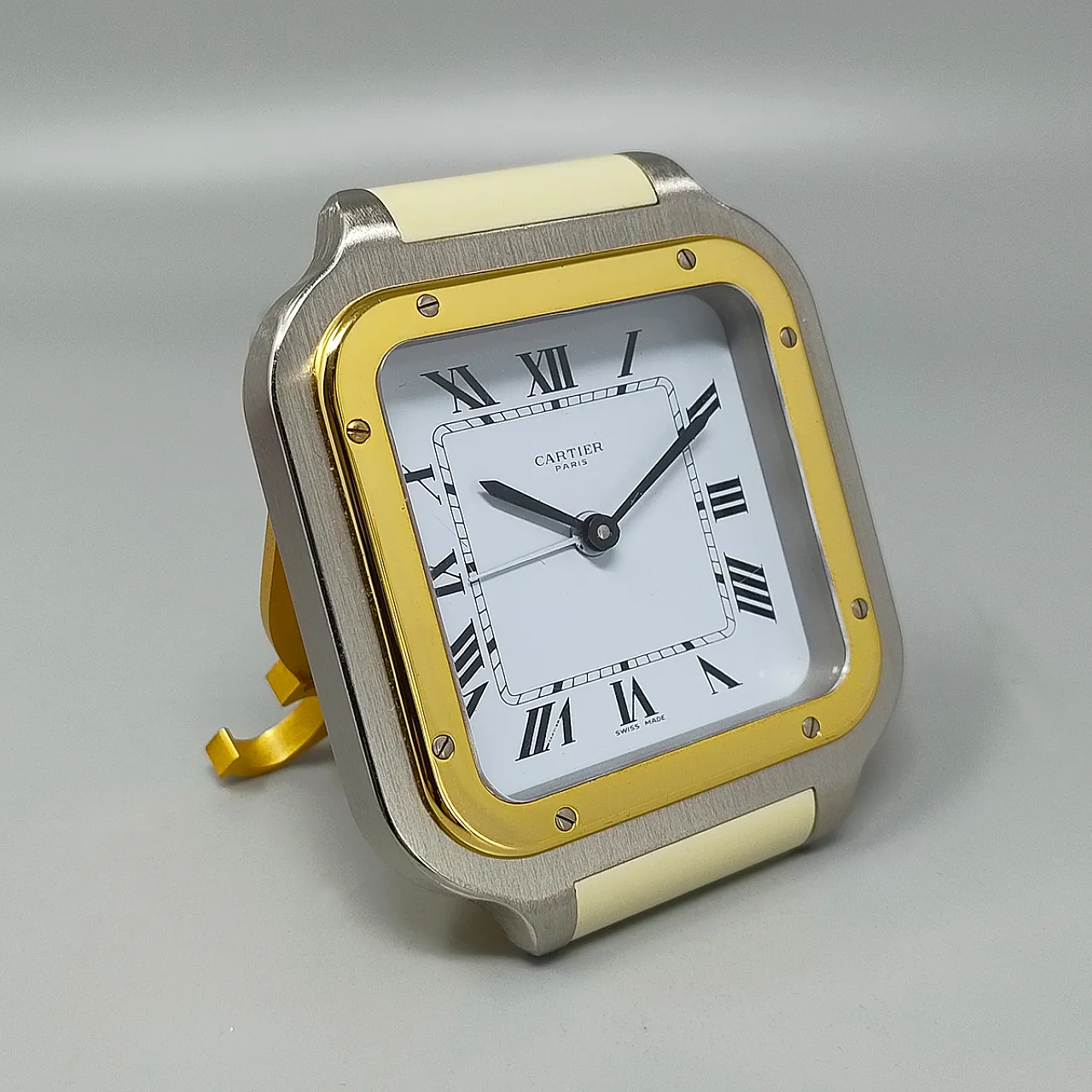 Cartier Santos Alarm Clock Penduclette, Swiss, 1980s 3