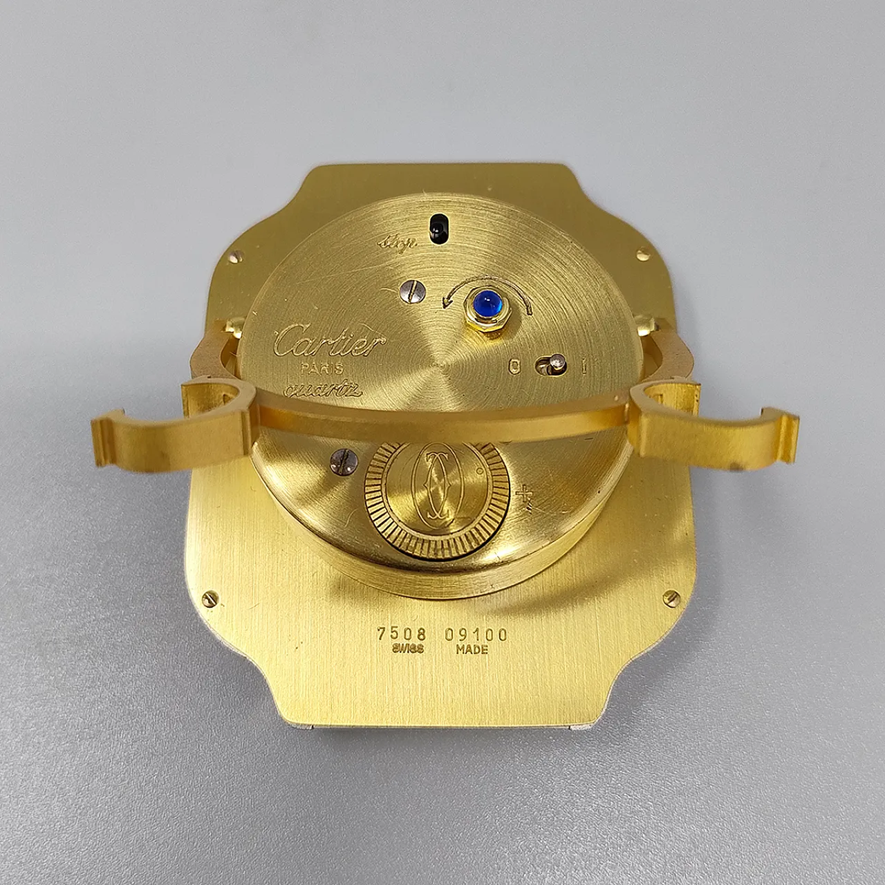 Cartier Santos Alarm Clock Penduclette, Swiss, 1980s 5