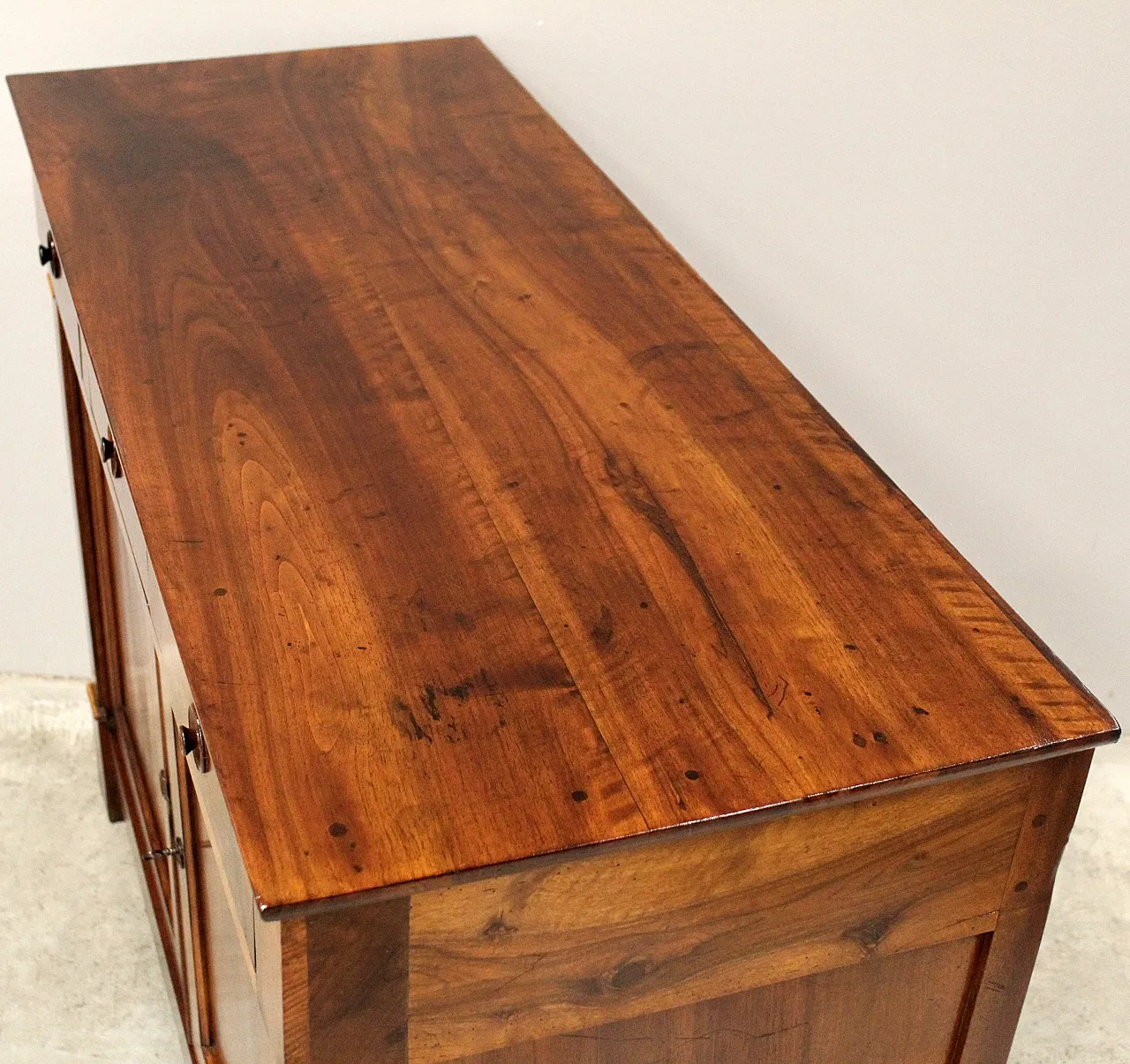 Empire credenza with 3 drawers in walnut, 19th centiry 7