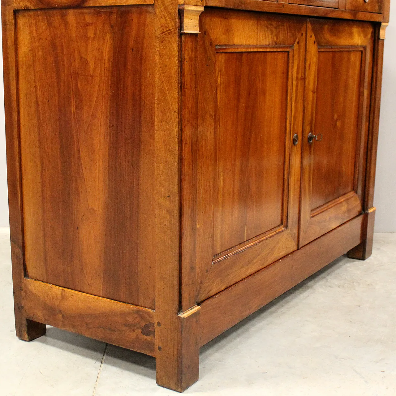 Empire credenza with 3 drawers in walnut, 19th centiry 8