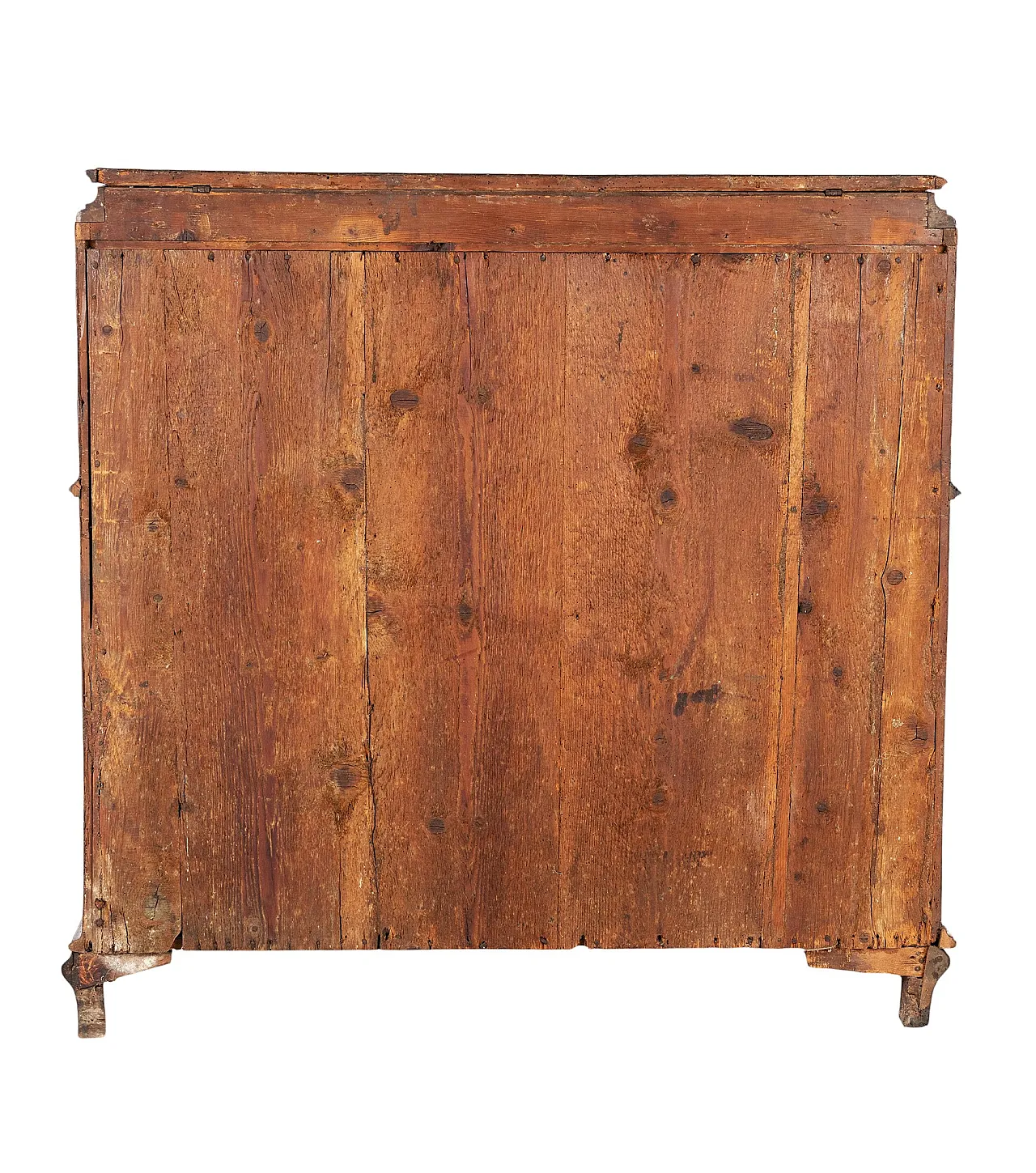 Lombard flap desk chest in walnut root 3 drawers, 18th century 2