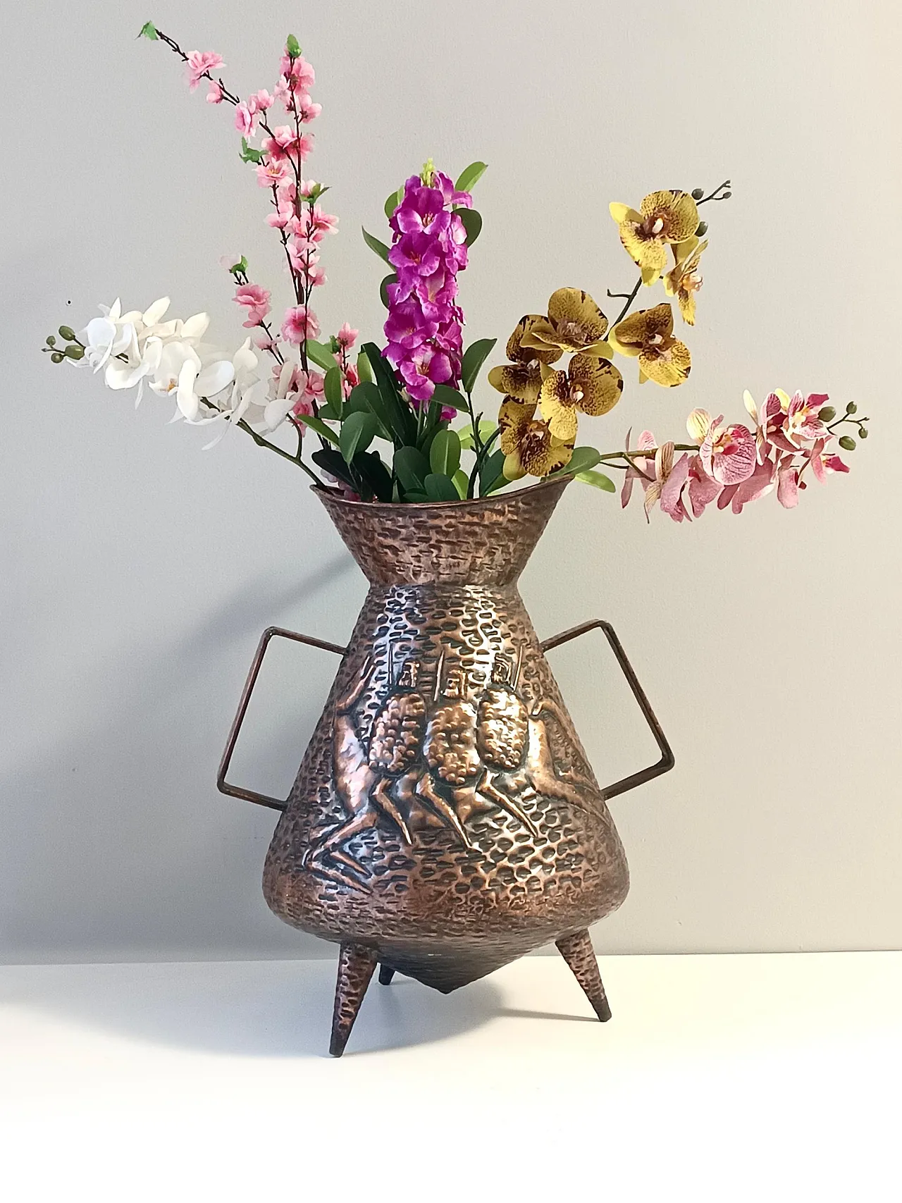 Copper Umbrella Stand  Vase Attr. to Angelo Bragalini, Italy, 1960s 2