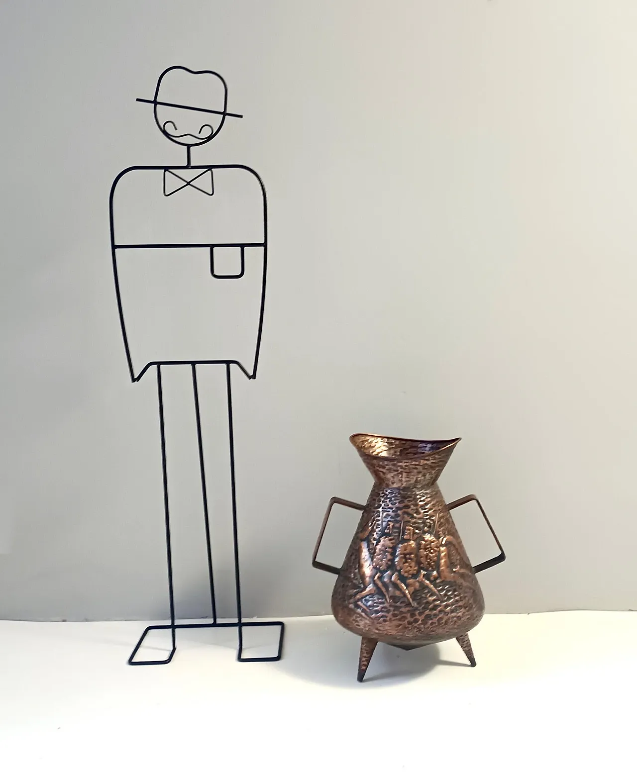 Copper Umbrella Stand  Vase Attr. to Angelo Bragalini, Italy, 1960s 4