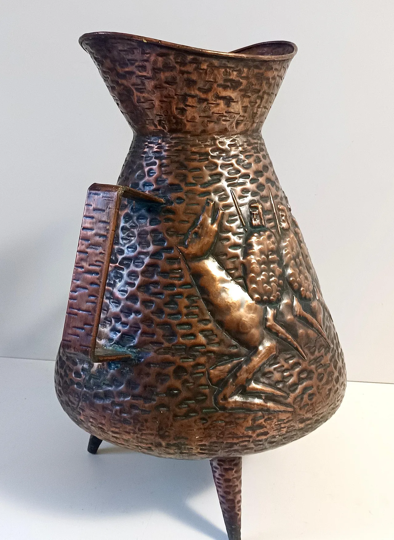 Copper Umbrella Stand  Vase Attr. to Angelo Bragalini, Italy, 1960s 6