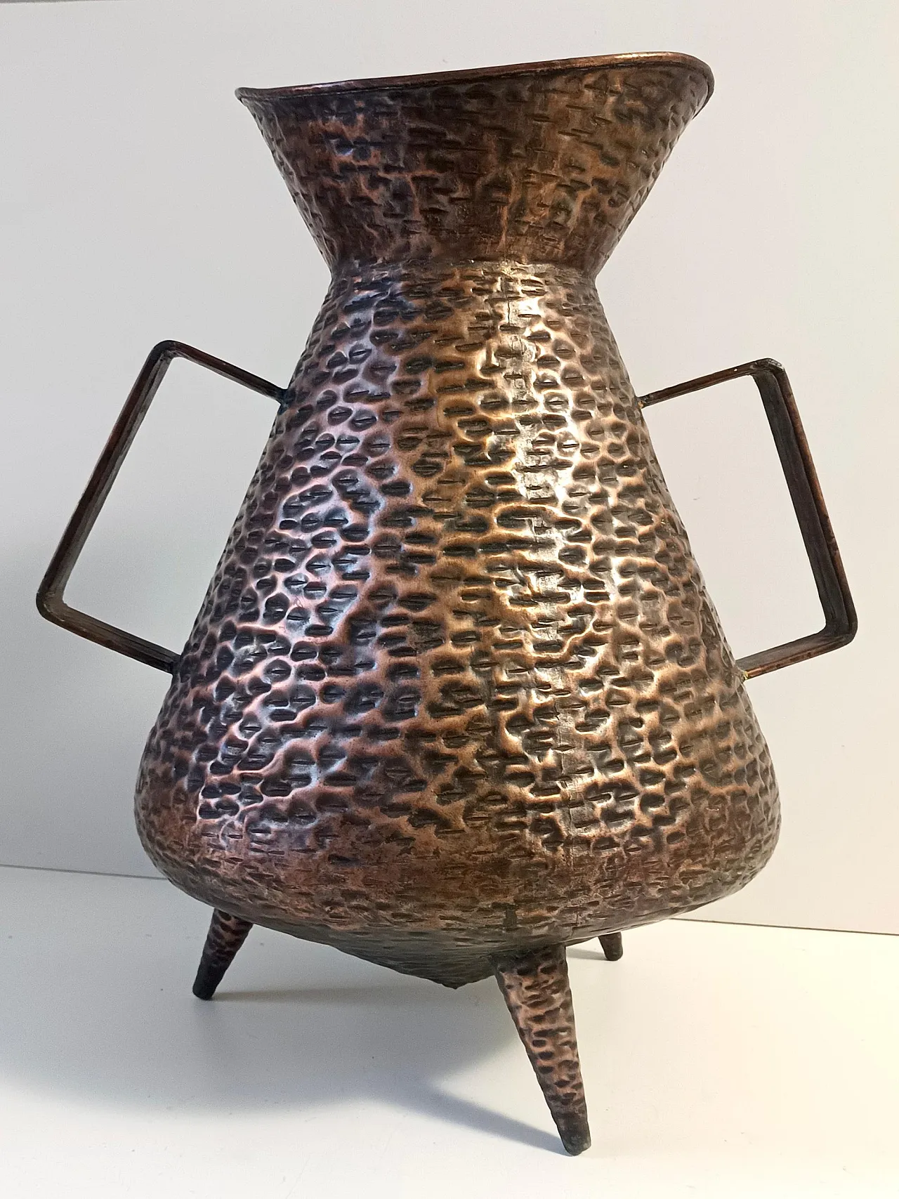 Copper Umbrella Stand  Vase Attr. to Angelo Bragalini, Italy, 1960s 7