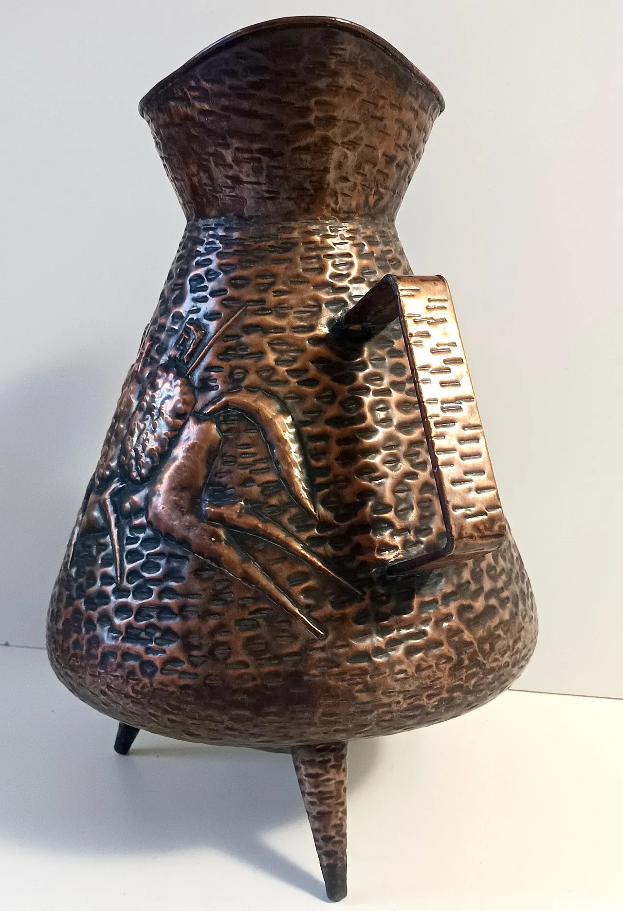 Copper Umbrella Stand  Vase Attr. to Angelo Bragalini, Italy, 1960s 8