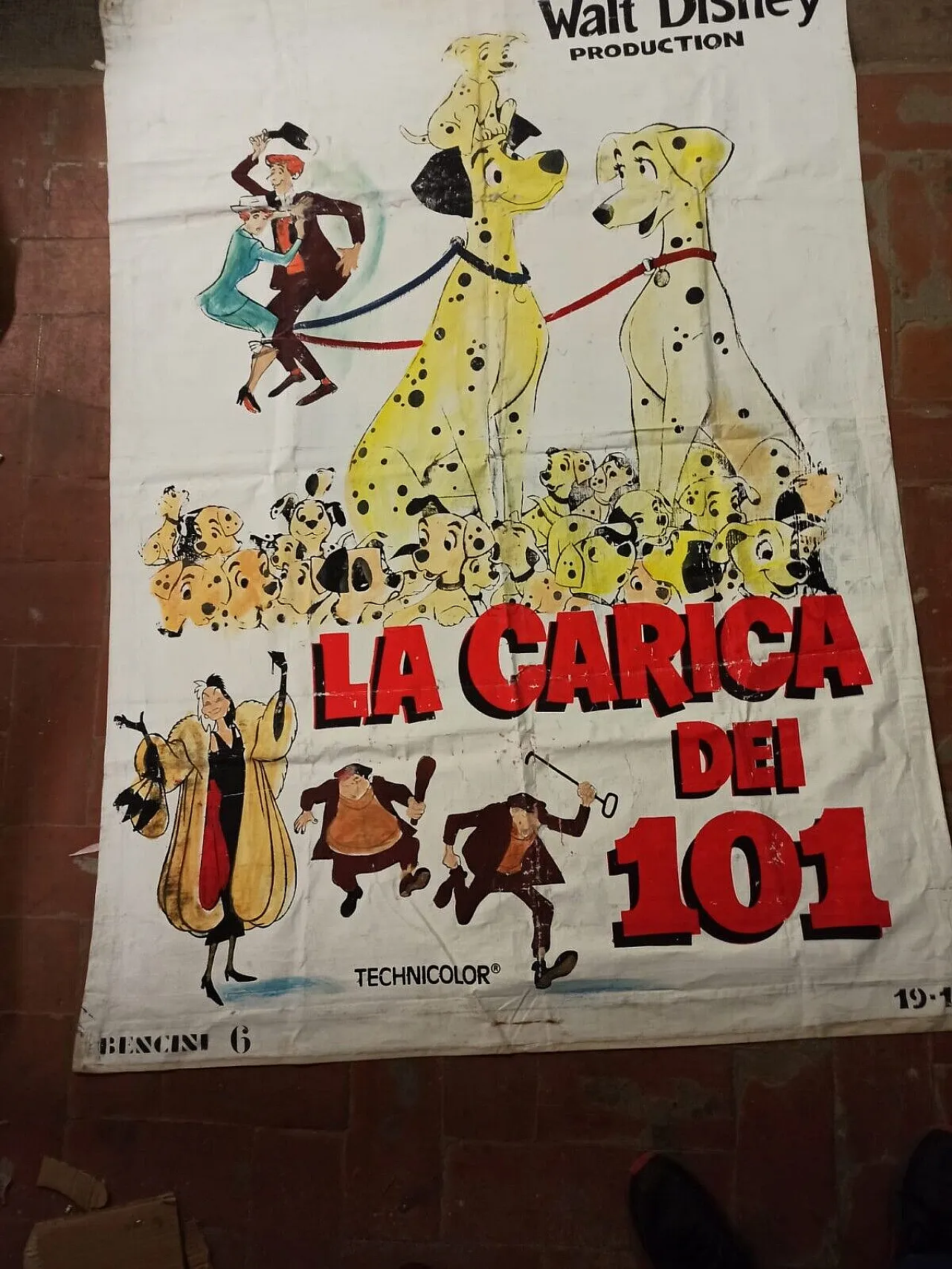 La Carica dei 101 by Bencini, mixed media on canvas, late 20th century 2