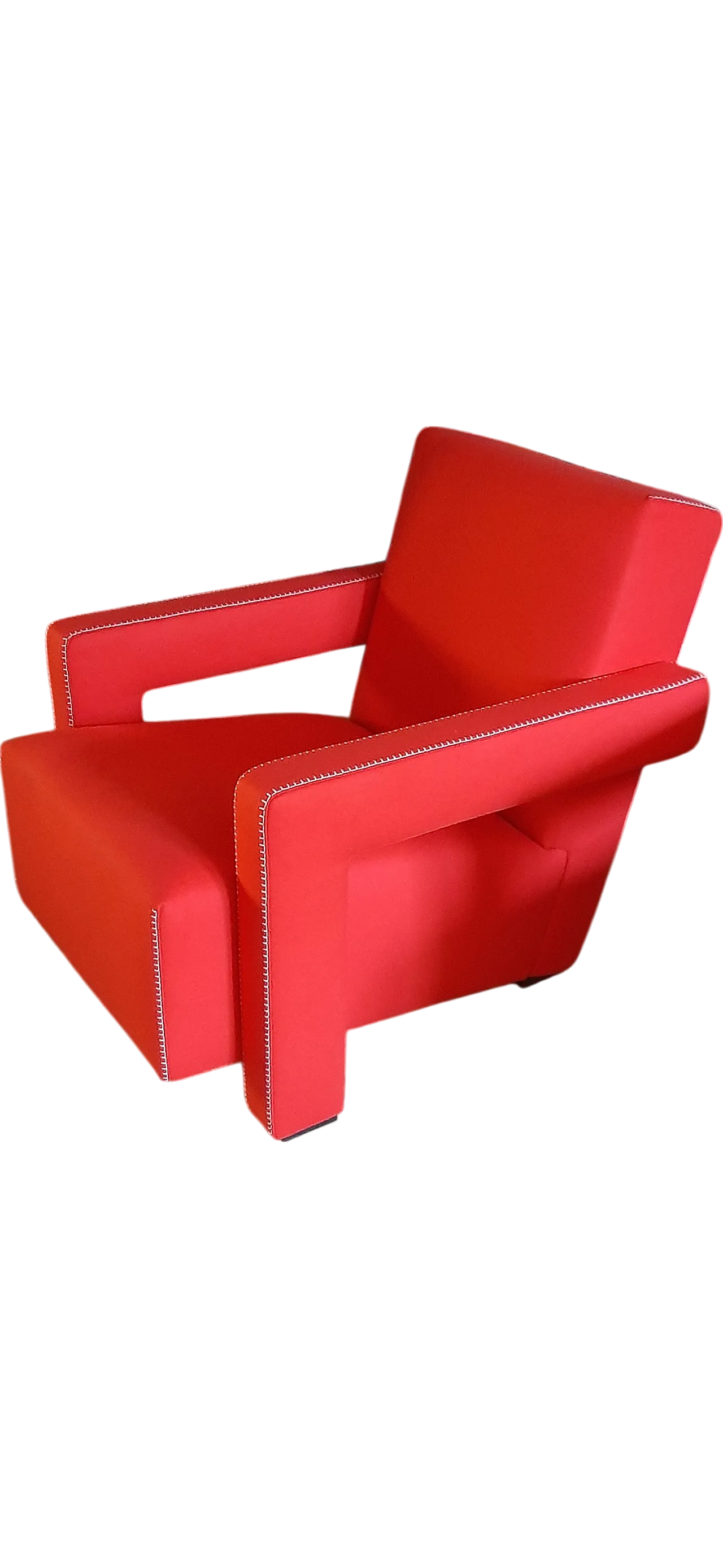 Cassina 637 Utrecht armchair in red wool, 2000 39